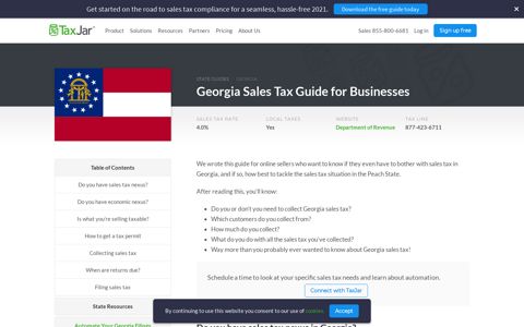 Georgia Sales Tax Guide for Businesses - TaxJar