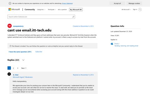 cant use email.itt-tech.edu - Microsoft Community