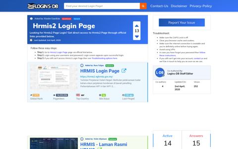Hrmis2 Login Page - Logins-DB