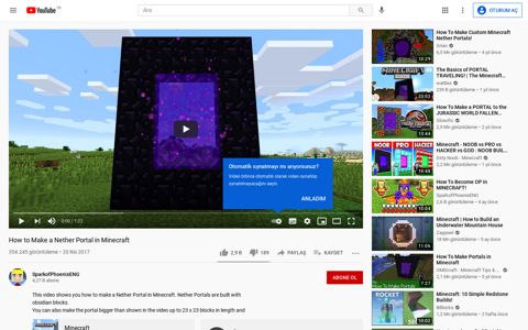 How to Make a Nether Portal in Minecraft - YouTube