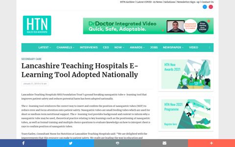 Lancashire Teaching Hospitals E-Learning Tool Adopted ...