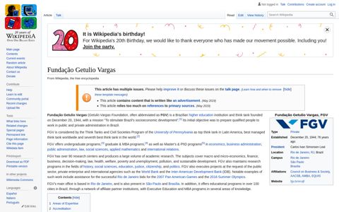 Fundação Getulio Vargas - Wikipedia