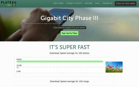 Plateau Fiber Home page