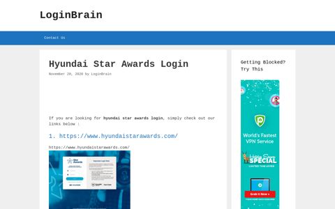 Hyundai STAR Awards Login - LoginBrain