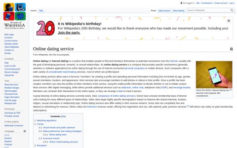 Online dating service - Wikipedia, the free encyclopedia