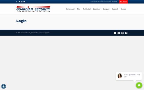 Login - Guardian Security Systems