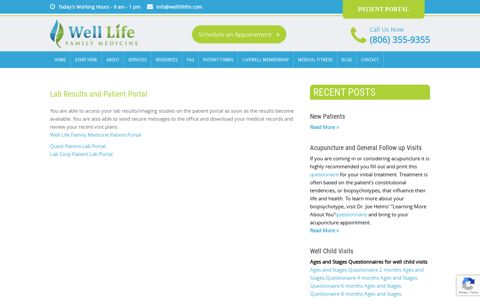 Lab Results and Patient Portal - Well Life Family Medicine