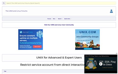 Restrict service account from direct interactive sessions - UNIX ...
