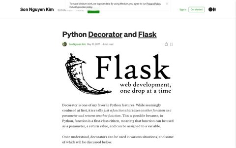 Python Decorator and Flask. Decorator is one of my favorite ...