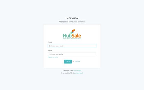 Acesse sua conta | HubSale