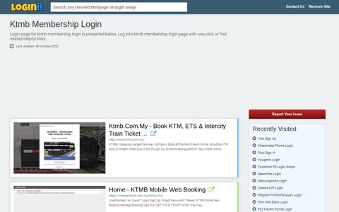 Ktmb Membership Login - Loginii.com