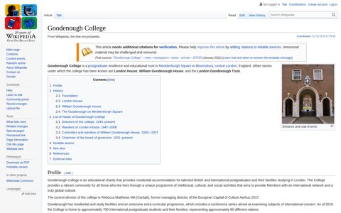 Goodenough College - Wikipedia