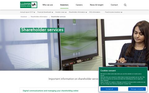 Shareholder services - Lloyds Banking Group plc