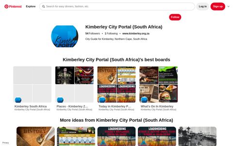 Kimberley City Portal (South Africa) (kimberleyza) on Pinterest