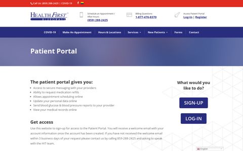 Patient Portal | HealthFirst Bluegrass
