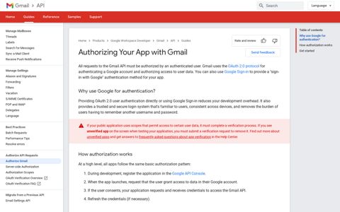 Authorizing Your App with Gmail | Gmail API | Google ...