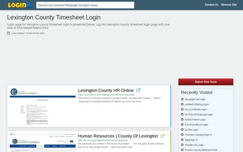 Lexington County Timesheet Login - Loginii.com