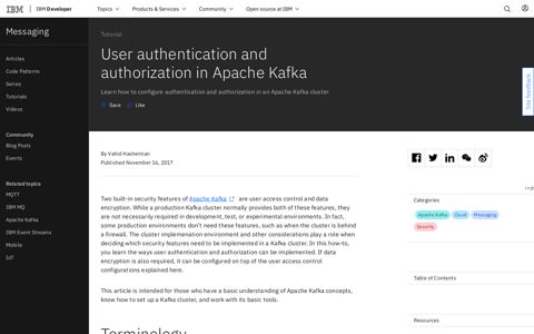 User authentication and authorization in Apache Kafka – IBM ...