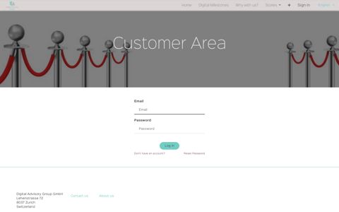 Login Here: Customer Area | Digital Advisory Group