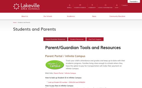 Students and Parents - ISD194 isd194.org - Lakeville Area ...