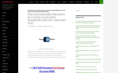 Free Keep2share Premium Account login and password Pro ...