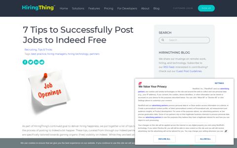 7 Tips to Successfully Post Jobs to Indeed | HiringThing