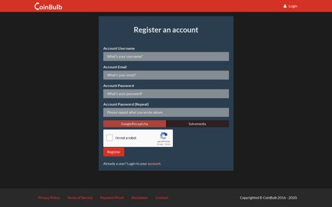 Register an account - CoinBulb | Earn Bitcoin - Bitcoin ...
