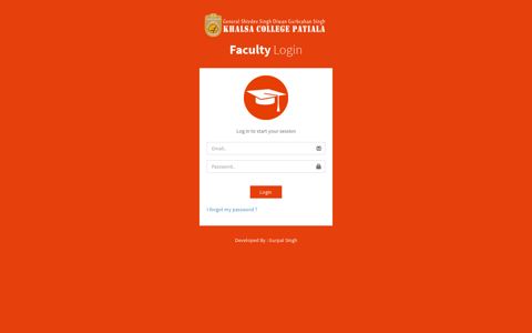 Faculty | Log in - Khalsa College Patiala