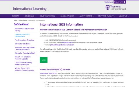 International SOS Information - International Learning ...