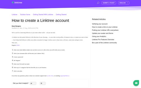 How to create a Linktree account : Linktree