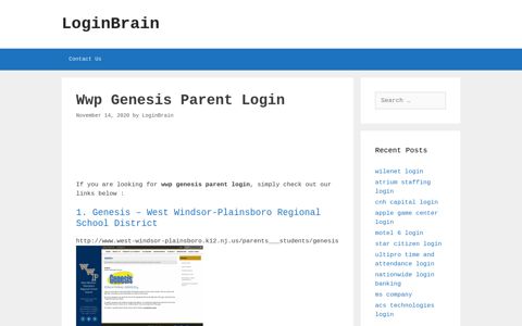 wwp genesis parent login - LoginBrain