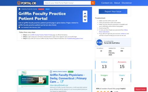 Griffin Faculty Practice Patient Portal