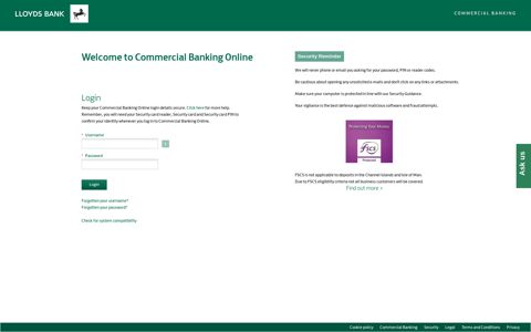 Lloyds Commercial Banking | Login