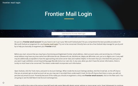 frontier mail login - Google Sites