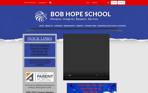 Bob Hope School: Home
