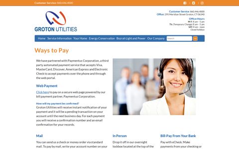 Ways to Pay - Groton Utilities