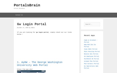 Gw Login - Mygw - The George Washington University Web Portal