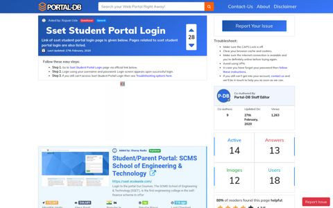 Sset Student Portal Login