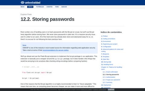 12.2. Storing passwords (Explore Flask)