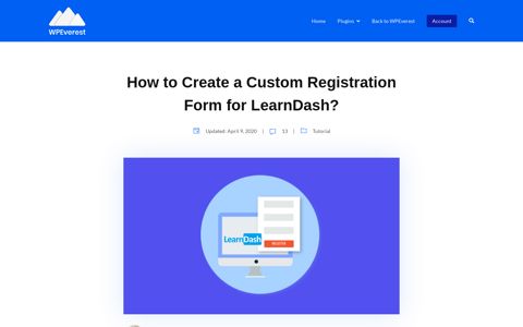 How to Create Registration Form for Learndash? – WPEverest ...