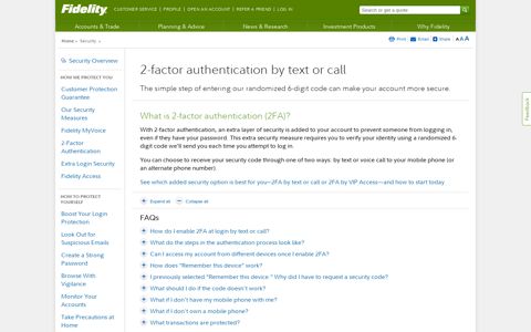 Two-Factor Authentication: How it Works - Fidelity