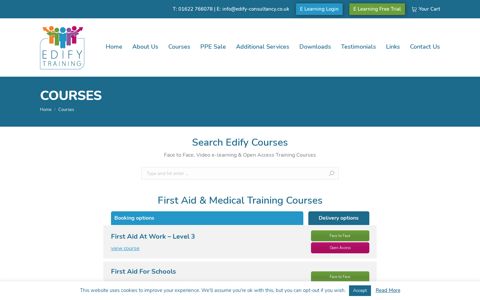 Training Courses | Face to Face, Video e-learning & Open ...