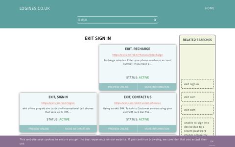 ekit sign in - General Information about Login - Logines UK