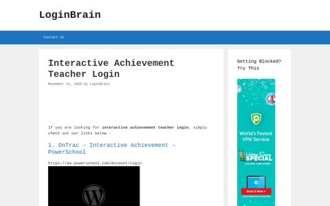 interactive achievement teacher login - LoginBrain