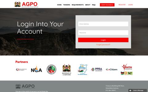 Login Into Your Account - AGPO