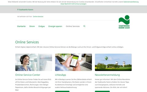 Online Services - Hamms gute Geister - Stadtwerke Hamm