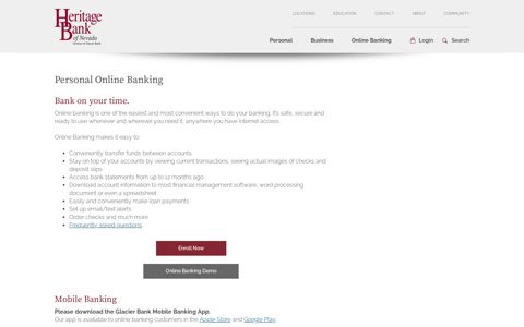 Personal Online Banking | Mobile Deposits | Glacier Bank ...