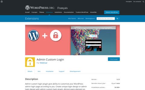 Admin Custom Login – Extension WordPress | WordPress.org ...