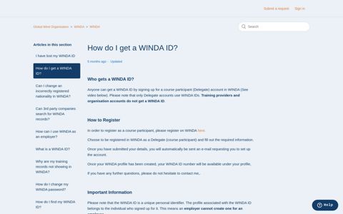 How do I get a WINDA ID? – Global Wind Organisation