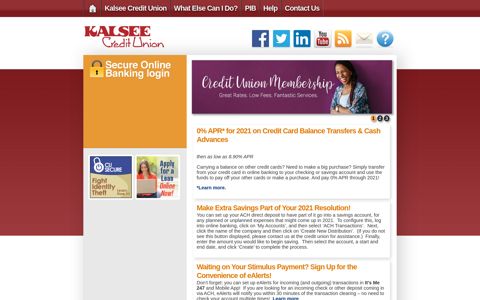 Kalsee Credit Union Online Banking Community